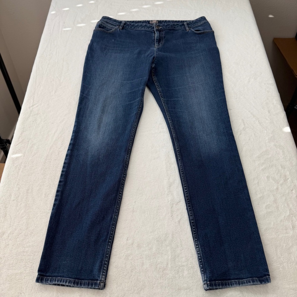 J. Jill Skinny Jeans Womens 14 Blue Dark Wash Stretch Denim‎ Excellent Slim Fit